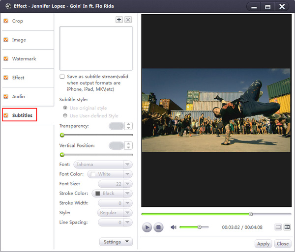 mac smart converter add subtitles