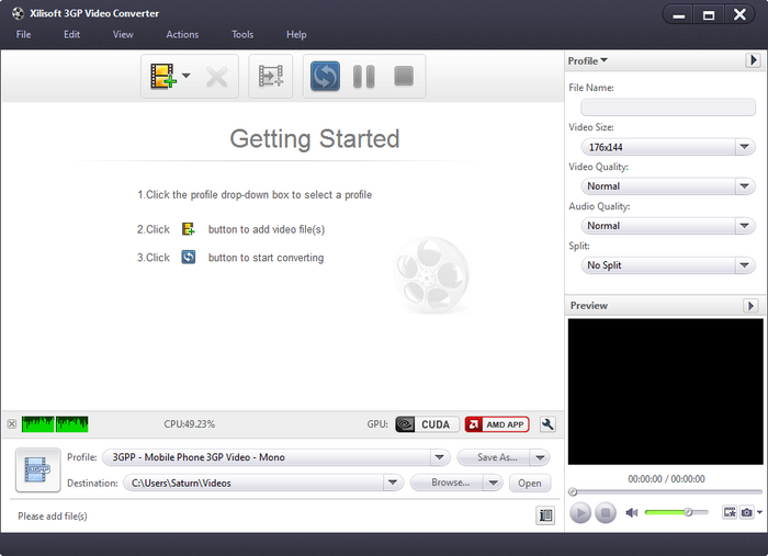 Xilisoft 3gp Video Converter Screenshot