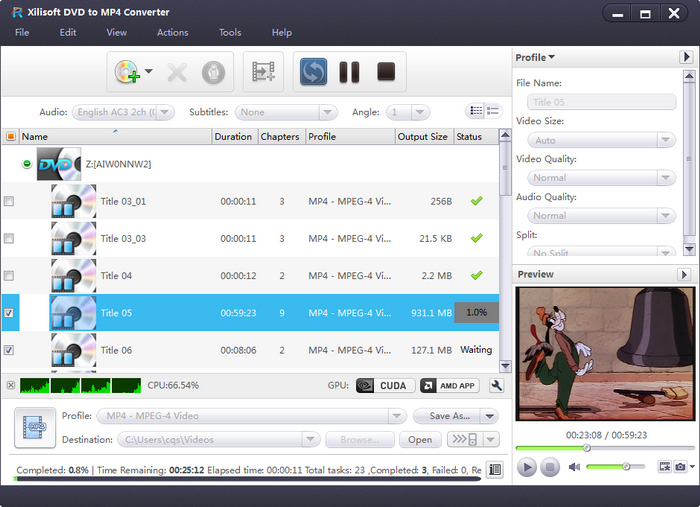 Xilisoft DVD to MP4 Converter - convert DVD to MP4, convert DVD to MPEG4